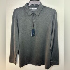 NWT MAELREG Performance Polo Shirt Men’s XL Gray Long Sleeve Stretch Golf